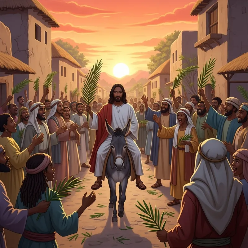 Black Jesus Palm Sunday: Diverse Crowd Celebrating