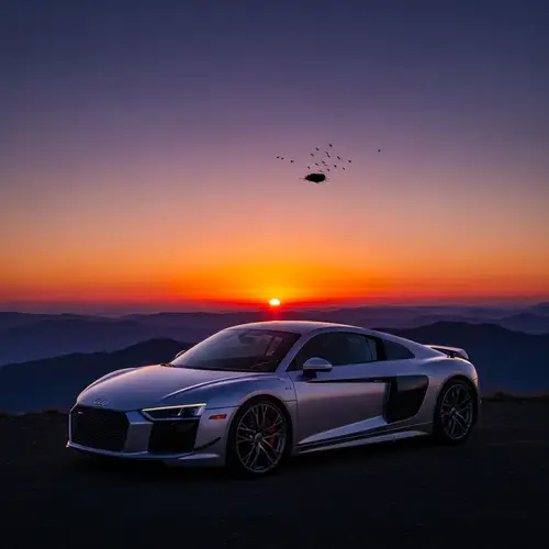 Audi R8 at Sunset: A Mountain Retreat