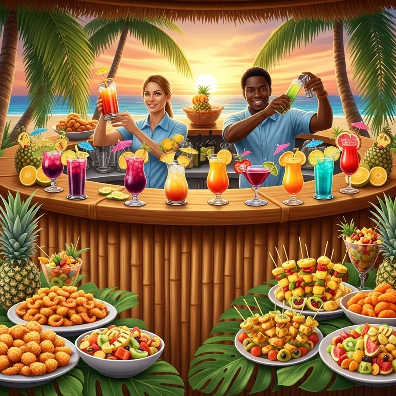Tropical Drinks and Snack Bar Paradise