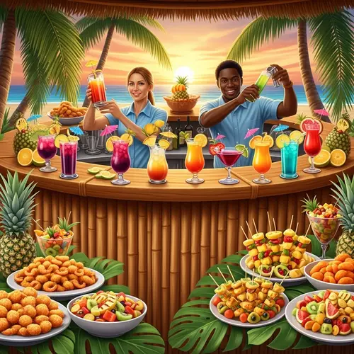 Tropical Drinks and Snack Bar Paradise