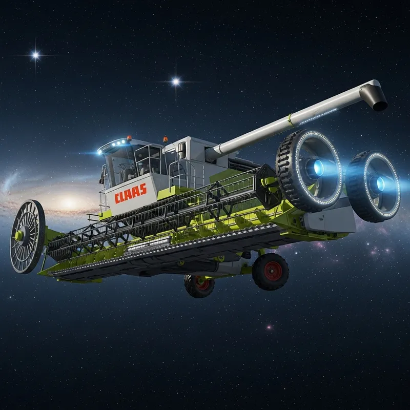 Futuristic Space Ship Inspired by Claas Combine | Galaxy Travel