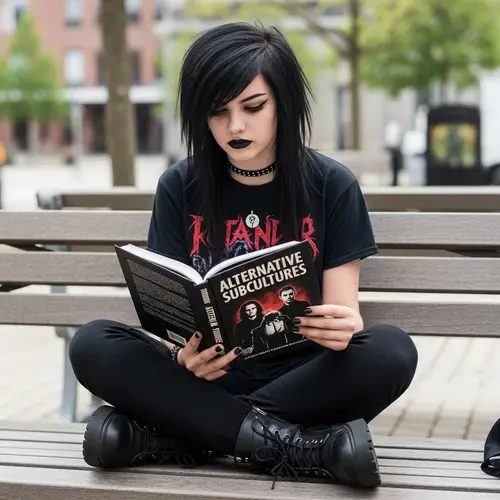 Distinct Emo Fashion Sensibility: Teenager's Alternative Subculture Look
