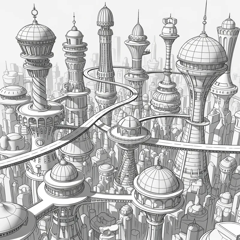 Abstract Architectural Design | Unconventional Cityscape with Abstract Shapes