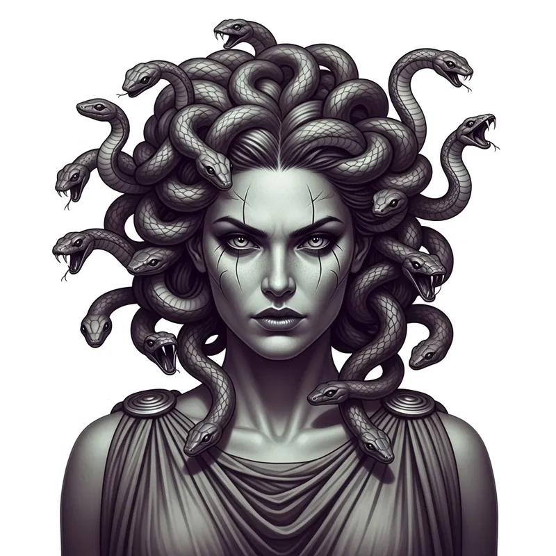 Medusa Gorgona: A Detailed Depiction of the Legendary Greek Monster