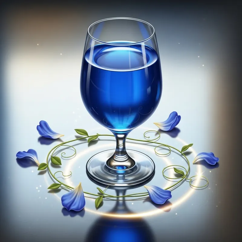 Elegant Blue Ternate Juice Label Design