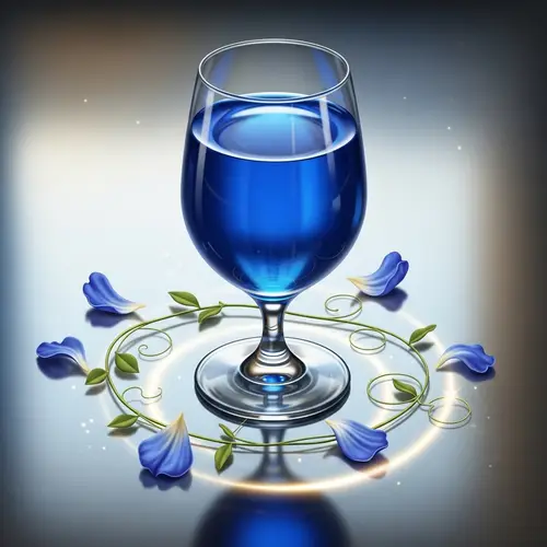 Elegant Blue Ternate Juice Label Design