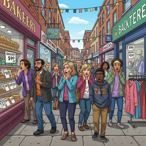 Shocking Prices: Diversity of Reactions in Local Stores