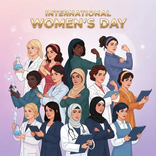 Empowering Women of Diversity: International Women's Day Poster