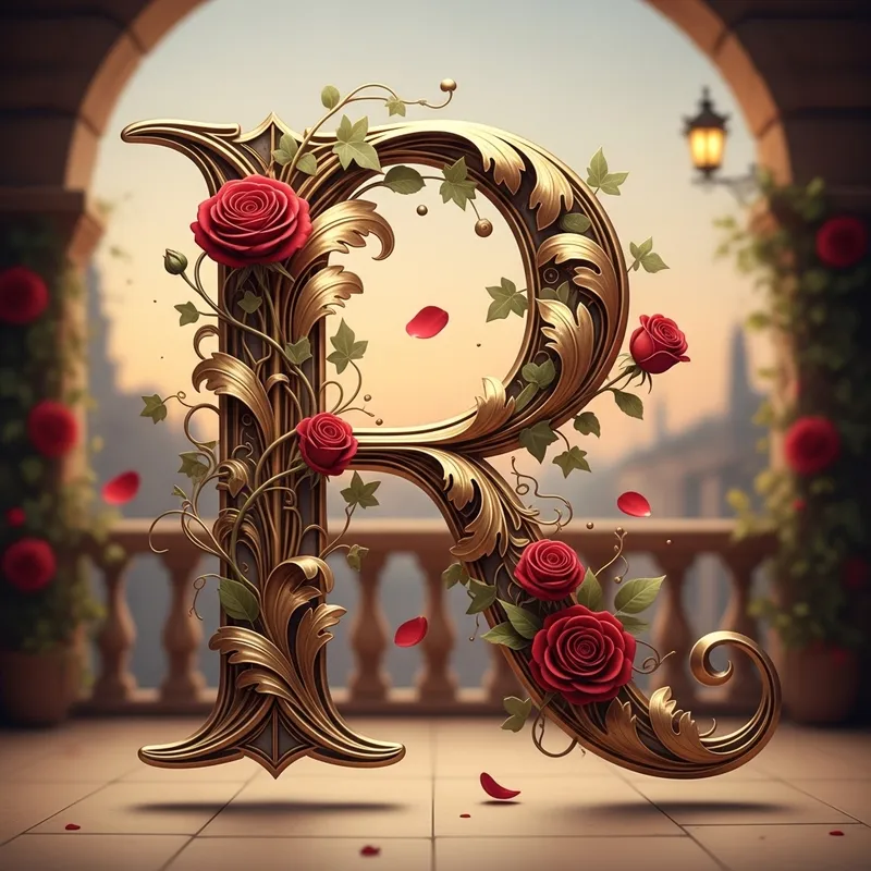 Romantic Letter R Font | Romeo and Juliet Theme