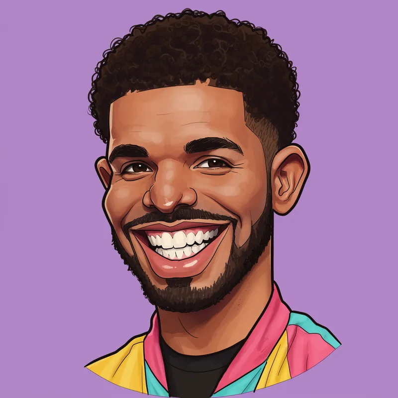 Funny Drake Caricature Art