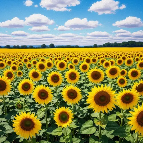 Radiant Sunflower Fields | Impressionist Art