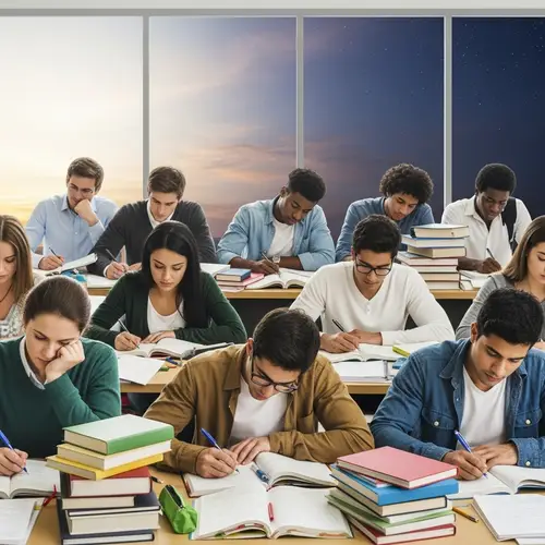 Students Devoted to JEE Exam Preparation