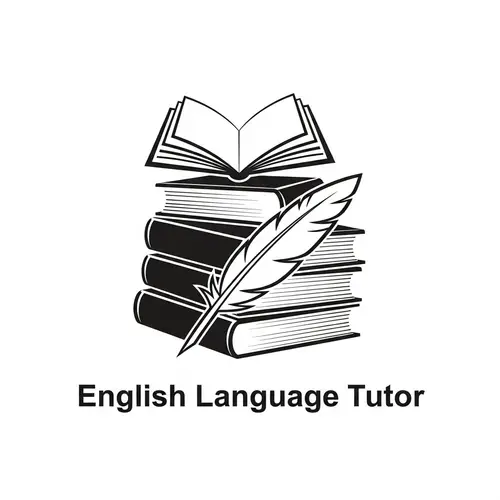 English Language Tutor Logo | Symbolic Knowledge & Writing Design
