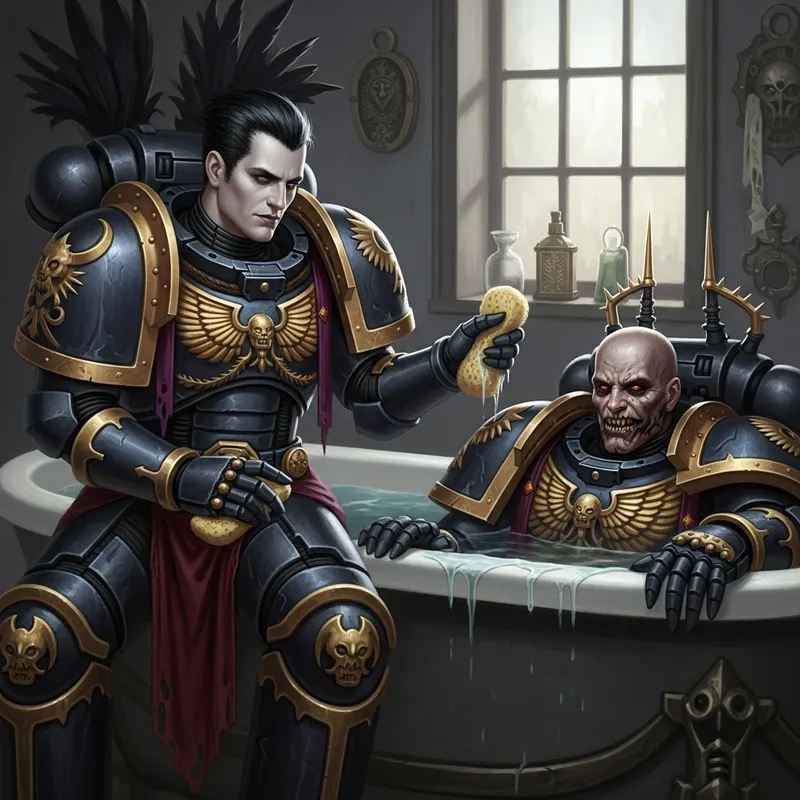 Primarch Corvus Corax Cleanses Night Lords' Konrad Kurze
