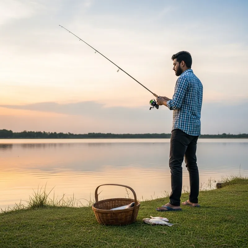 Fishing Man: Serenity by the Lake Fishing Man: Serenity by the Lake
