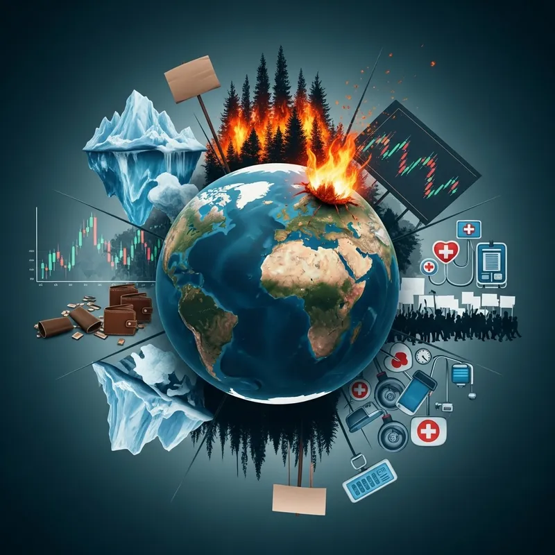 World in Crisis: Climate Change, Economic Instability, Social Unrest, Health Issues