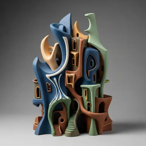 Surrealistic Architectural Model | Plaster & Clay Crafted