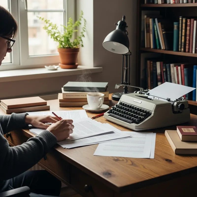 Dev Editing | Manuscript Editor at Work Scene Dev Editing | Manuscript Editor at Work Scene