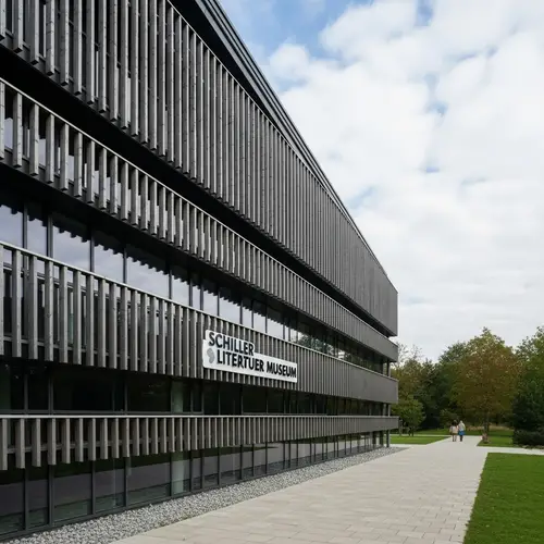 Schiller Literature Museum in Marbach Park: Dark Grey Wooden Slats