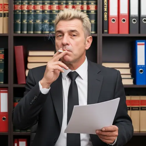 Professional Middle-Aged Lawyer with Charismatic Persona