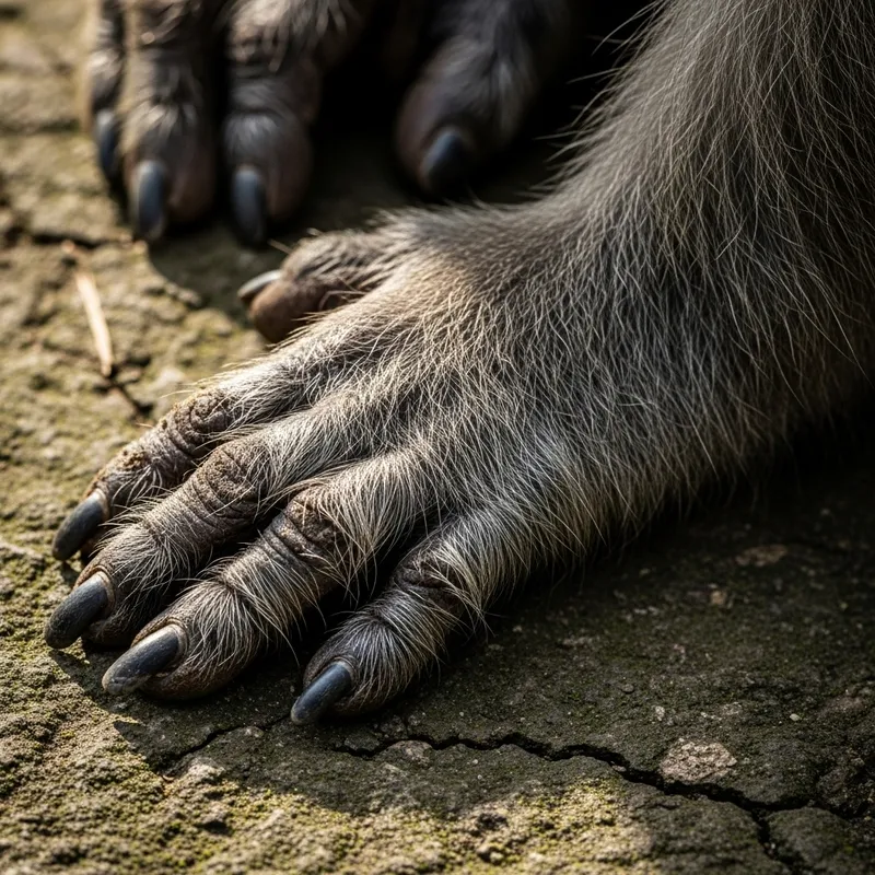 Grungy Monkey Foot - Mysterious and Captivating Image