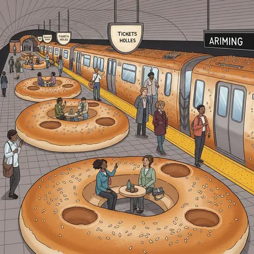 Whimsical Bagel-Inspired Subway Station Design