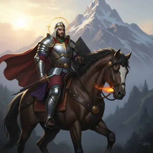 Holy Knight on Horseback: An Ethereal Encounter