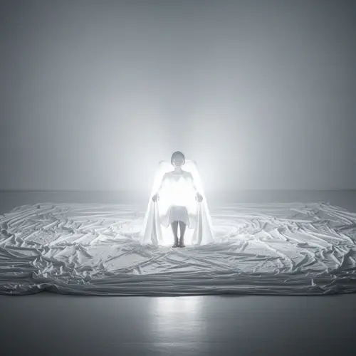 White Fabric Room Chair Woman Light