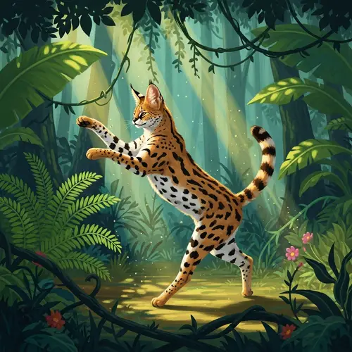 Wild Cat Dance in Jungle | Graceful & Energetic Performance