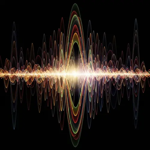 Vivid Tinnitus Visualization: Sound Waves Collide in a Silent Night