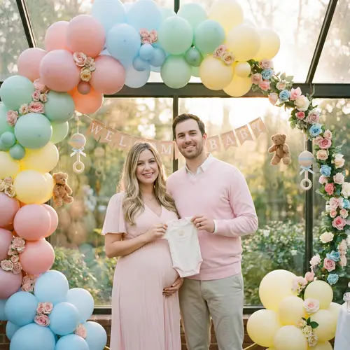 Adorable Baby Shower Portraits in Pastel Colors