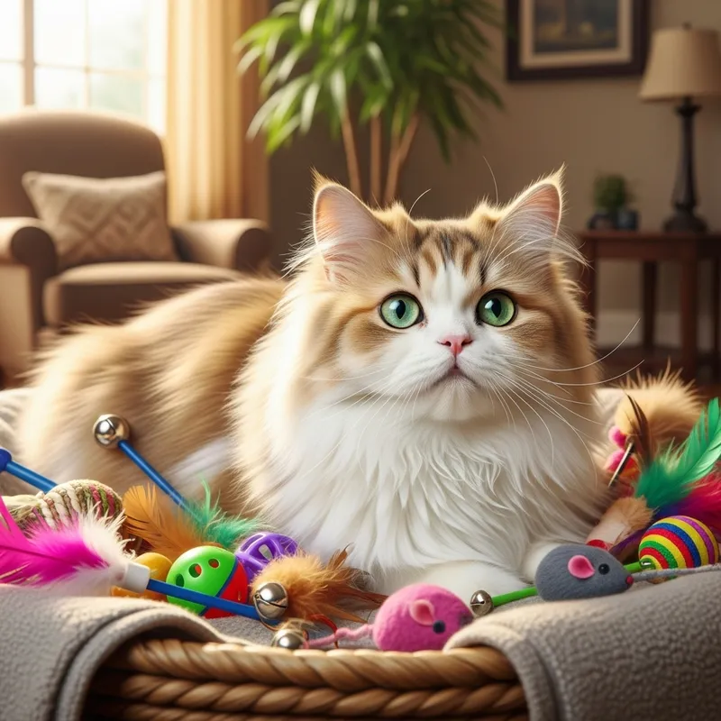 Adorable Persian Cat in White and Fawn Colors