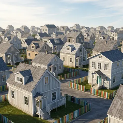 Charming Town with Easy Construction Houses