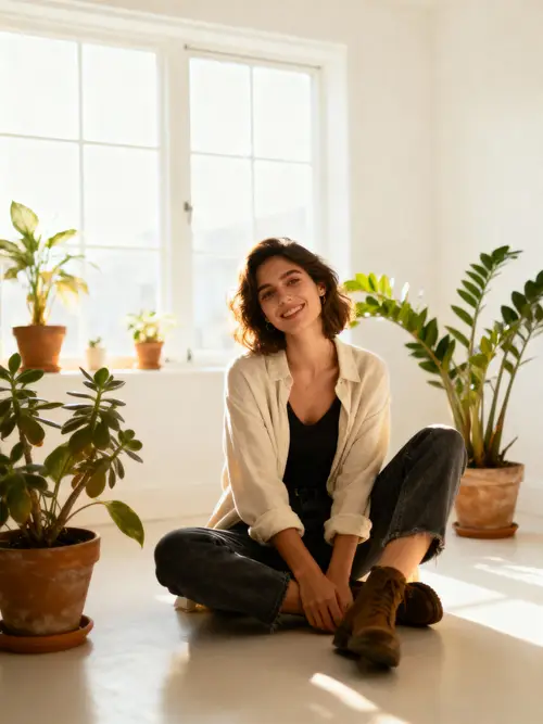 Stylish Casual Looks in Minimalist Interiors