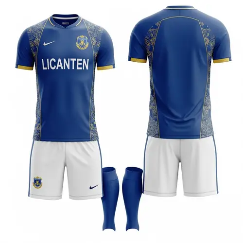 Licanten Football Shirts Design - Blue & Gold Kit