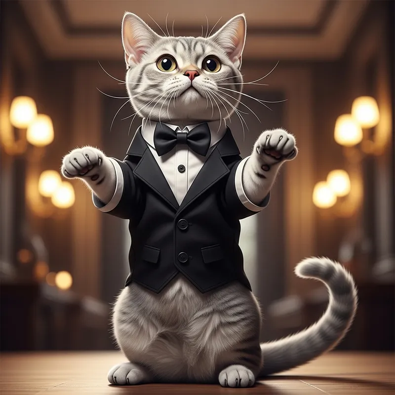 Cat in Tuxedo: Playful and Stylish Feline