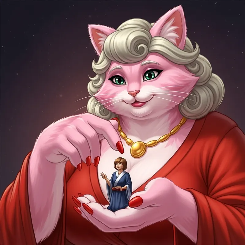 Heartwarming Pink Feline Cat Lady & Tiny Human Encounter