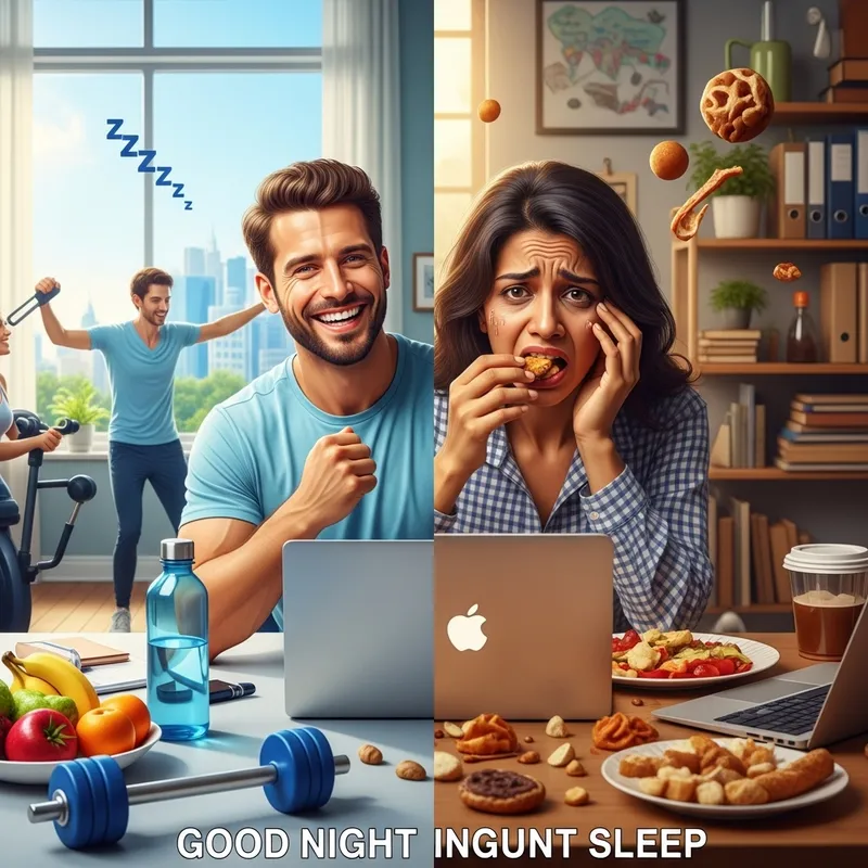 The Impact of Sleep Duration on Health: A Visual Contrast