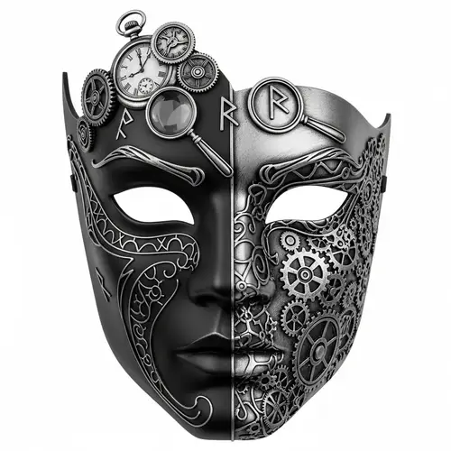 Elegant Angular Male Mask Design for Modern Sophistication