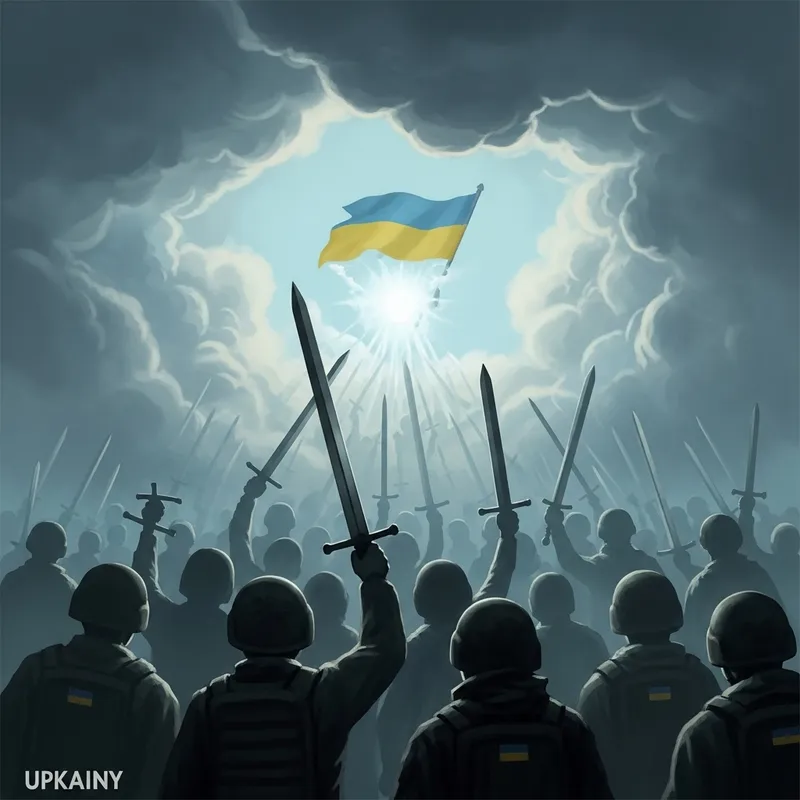 Fallen Ukrainian Soldiers' Spirits Rising with Swords