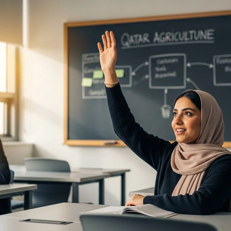 Qatari Agriculture - Student Raising Questions