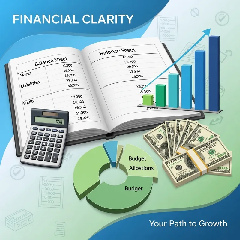 Accounting Themed Poster with Financial Elements