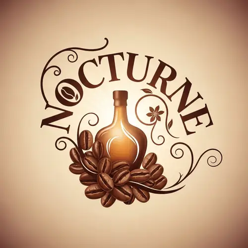 Coffee Liqueur Logo Design | Elegant Typography & Warm Palette