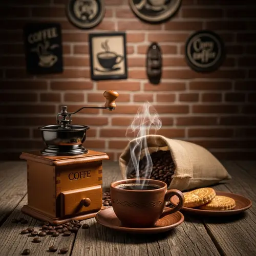 Traditional Coffee Presentation: Aroma & Ambience