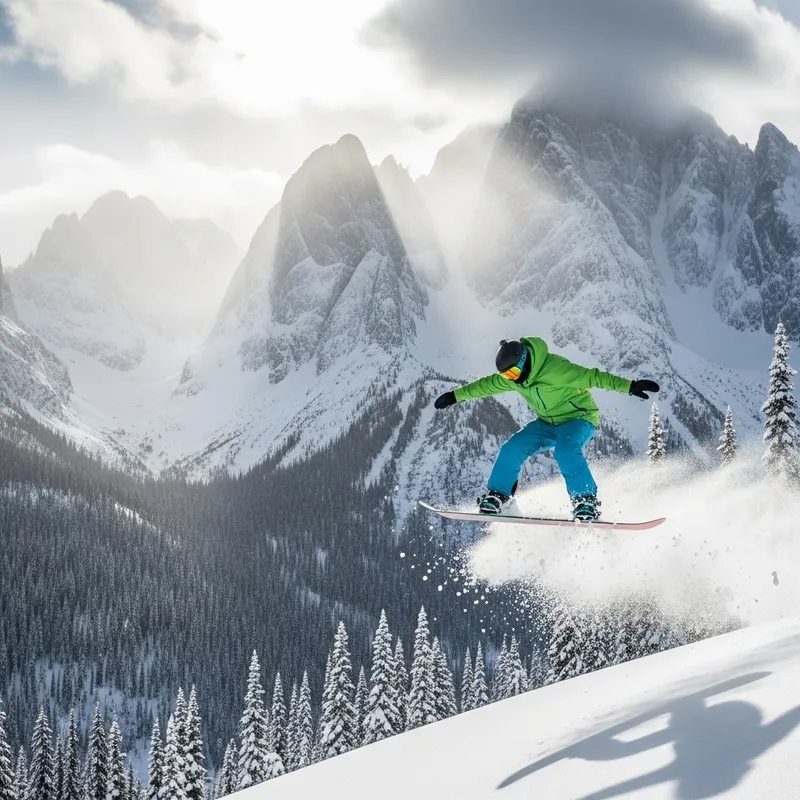 Spectacular Snowboarding Adventure in Winter Wonderland