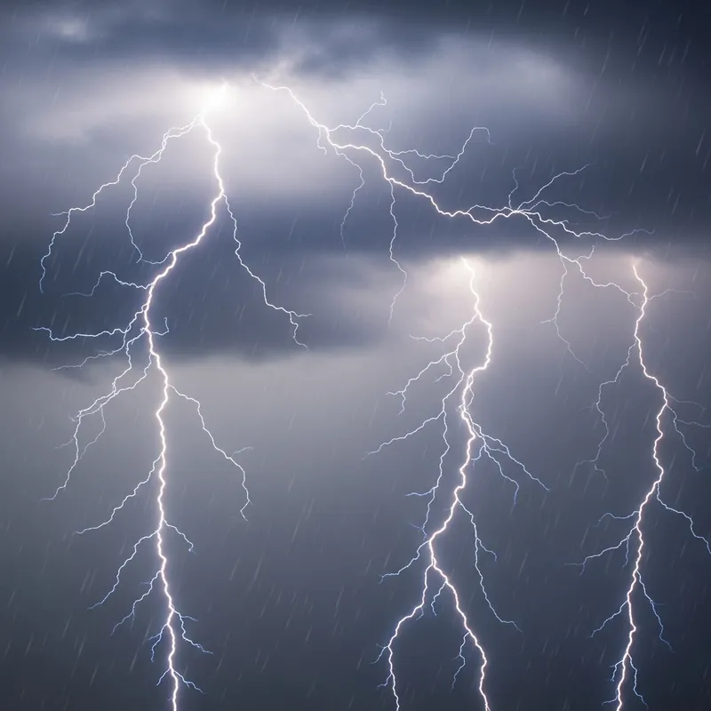 Grey Sky Lightning Storm | Ominous Nature Scene