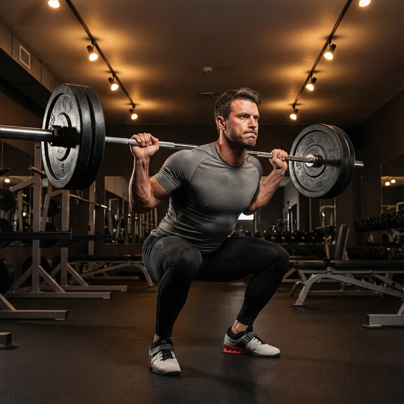 Strength Training: Powerful Squats in High-Quality Gym Wear Strength Training: Powerful Squats in High-Quality Gym Wear