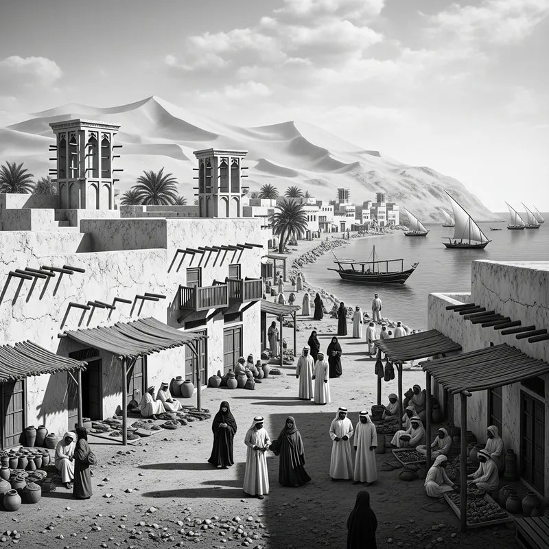Ancient State of Qatar: Historic Black and White Photography