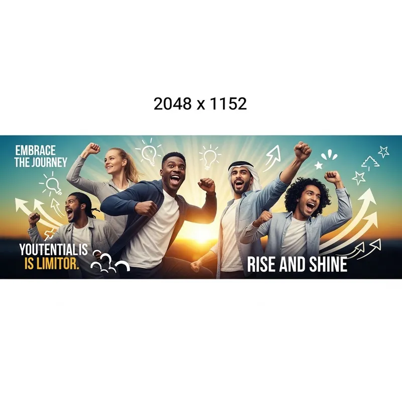 Inspirational Motivation Banner for YouTube Channel