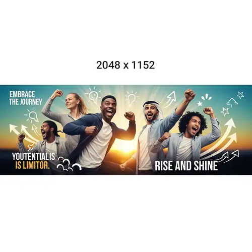 Inspiring Diversity: Motivational Banner for YouTube Channel